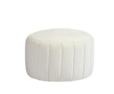Canapé Rond 1 place - en tissu Beige - Style Moderne - 60 x 60 x H40cm - BEIGE - Meubles Cosy