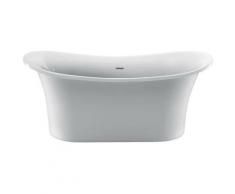 Baignoire îlot design ovale BELLEVUE blanche 165 cm - Blanc