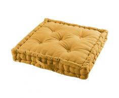 Coton D'intérieur - Coussin de sol 60 x 60 x 10 cm coton uni panama Miel