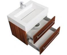 Meuble de salle de bain Design 700 Noix Satiné