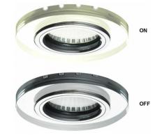 Lot de 2 spots encastrables salon/chambre décoration plafonniers LED couloir spot en verre lumières
