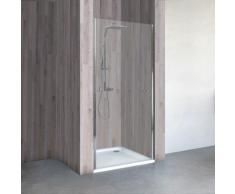 Schulte - Porte de douche pivotante, verre 5 mm transparent, profilé aspect chromé 75 x 190 cm