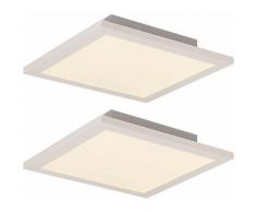 Lot de 2 plafonniers LED lampes encastrables chambre ALU spots DIMMER