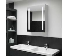 Armoire de salle de bain à miroir LED 50x13x70 cm
