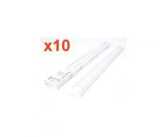 Réglette lumineuse LED 120cm 36W (Pack de 10) - Blanc Neutre 4000K - 5500K
