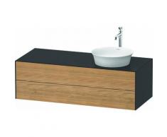 Duravit White Tulip, meuble-lavabo suspendu, largeur 1300 x profondeur 550mm, avec 2 tiroirs, avec