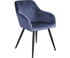 Tectake - Chaise MARILYN Effet Velours Style Scandinave - chaise de salle à manger, chaise de