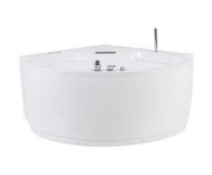 Baignoire balnéo blanche avec éclairage LED MILANO