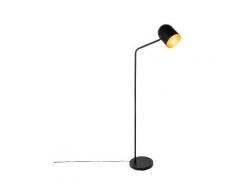 morik - Lampadaire Industriel - 1 lumière - H 140 cm - Noir - Rustique - Éclairage intérieur
