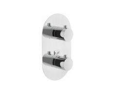 Nobili - Royal Plaza Nino Robinet de douche thermostatique encastrable 2 voies chrome - chrome