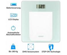 Pèse personne balance digitale LCD blanc 180kg système de capteurs slim moderne pèse-personne salle