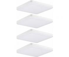 Lot de 4 plafonniers LED ALU luminaire encastrable blanc salon couchage travail salle d'éclairage