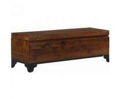Coffre de rangement Bois d'acacia massif 120x35x40 cm Marron