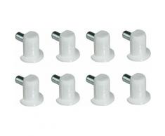 8x taquet blanc support plateau plaque verre ou bois meuble étagère armoire