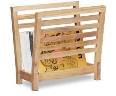 Porte-magazines porte-revues support pour journaux en bois de noyer HxlxP: 38,5 x 26,5 x 40 cm,