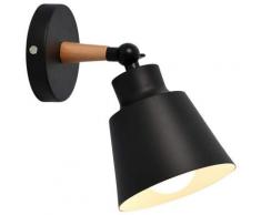 Applique Murale Créative Luminaires Moderne E27 Edison Industrielle en Métal Loft Lampe Noir, Rétro