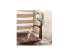 Kroos ® - Robinet lavabo mitigeur style vintage en laiton solide bronze