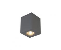 QAZQA quba - Spot de plafond Design - 1 lumière - L 75 mm - Anthracite - Design,Moderne - Éclairage