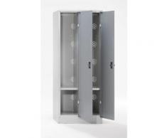 Wolf Armoire-vestiaire - avec casier pour chaussures et tablette - gris clair / gris clair