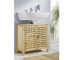 Armoire De Salle De Bain Évier Sous Mobile Avec Portes En Noyer