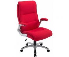 Fauteuil de bureau BIG Villach tissu rouge