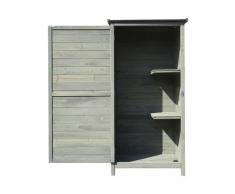 Armoire de jardin en bois Vert 69,5x52x142cm avec Porte & Toit plat avec Isolation bitumineuse
