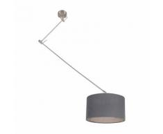 Lampe à suspension acier avec abat-jour 35 cm Graphite / Antracite / Gris Foncé réglable - Blitz I