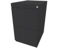 Bisley Caisson fixe Note™, avec 2 tiroirs pour DS, hauteur 698 – 731 mm, sans haut, anthracite |