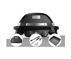 Barbecue électrique Pulse 2000 + Housse + Kit ustensiles 3 pièces Better + Plancha - Weber