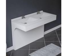 Caisson double vasque 120 - Blanc brillant - Epure
