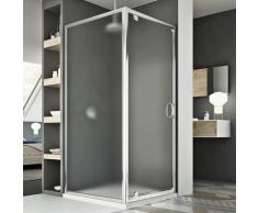 Cabine Douche 90x100 AP. 100 CM H185 granité C modèle Sintesi Duo 1 Portillon