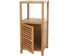 Etagère armoire meuble pour salle de bain en bambou 80x36x34cm