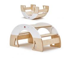 DONDO Rocker enfant - transformable: Pont Pikler,Tunnel,Bureau+2 bancs,balancelle - fait-main,