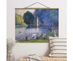 Tableau en tissu avec baguettes de suspension - Henri-Edmond Cross - The Lake In The Bois De