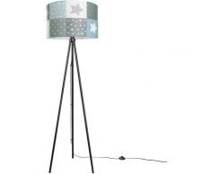 Lampe pour enfants Lampe LED Lampadaire Chambre d'enfant Lampe motif étoiles E27 Trois Pieds Noir,