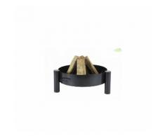 Grille acier noir sur trépied + Brasero de jardin HAITI