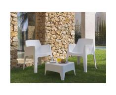 Borgo - Salon bas de jardin 2 places - en résine injectée blanche Couleur - Blanc - Blanc