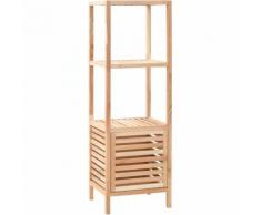 Hommoo Armoire de salle de bain Bois de noyer 39,5x35,5x123 cm