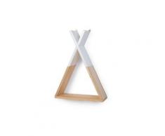 Atmosphera - Étagère murale Blanche forme Tipi H 39 cm chambre d'enfant - Blanc
