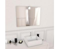 Miroir salle de bain LED auto-éclairant DOT 80x60cm
