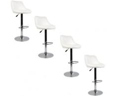 Tabouret de Bar Lot de 4 avec siège Bien rembourré tabourets en Cuir Artificiel