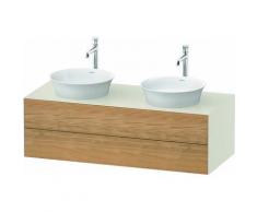 Duravit White Tulip, meuble-lavabo suspendu, largeur 1300 x profondeur 550mm, avec 2 tiroirs, avec