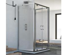 Cabine Douche avec 3 côtés 70x130x70 CM H185 trasparent modèle Sintesi Trio 2 Portillons