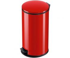 Hailo Poubelle à pédale, capacité 25 l, l x h x p 370 x 600 x 370 mm rouge sécurité