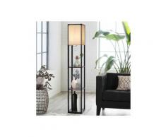 Lampadaire avec 3 Etagères de Stockage 1,6M Design Scandinave Lampe sur Pied pour Chambre et Salon