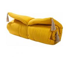 Futon 60x120 cm LOLA 100% coton - JAUNE MOUTARDE