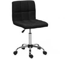 Beliani - Chaise à roulettes en tissu noir MARION