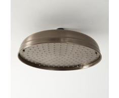 Elizabeth - Pommeau de douche pluie rond fixe rétro 30 cm - Bronze huilé - Hudson Reed