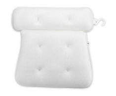 Coussin de Bain en Blanc - Oreiller de Baignoire en Textile Imperméable Hydrofuge et Antidérapant