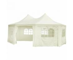 Tente de réception octogonale Crème 6x4,4x3,5 m